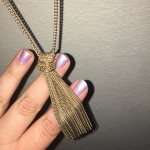 Gold Tassel Necklace